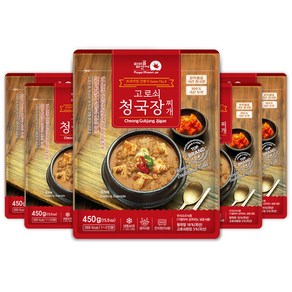 피아골미선씨 프리미엄 청국장찌개 450g x 5팩 구수한 감칠맛, 5개