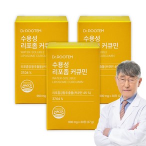 닥터루템 수용성 커큐민 강황 영양제 흡수율 높인 리포좀 커큐민, 3개, 30정