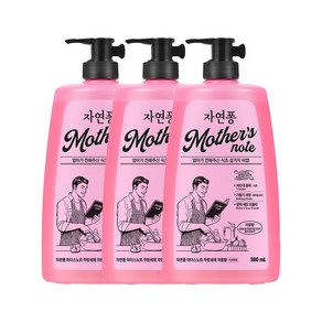 자연퐁 마더스노트 주방세제 자몽향 용기 980ml 3개 대용량, 마더스노트 로즈마리향 리필 1.4L 3개