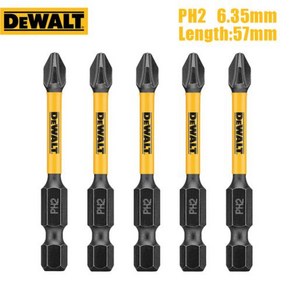 몽이몰 호환 DEWALT 마그네틱 임팩트 드라이버 비트 세트 PH2 피벗 홀더 연장 14 인치 635mm 육각 생크 전기 드릴 액세서리, DEWALT 57MM 5Pcs