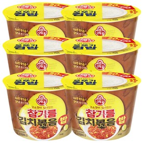 오뚜기 컵밥 참기름 김치볶음밥, 259g, 6개