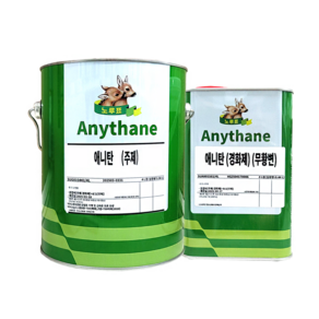 노루페인트 애니탄 2액형 우레탄페인트 무황변 4L 철재 콘크리트, 백색(무광), 1개