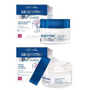 제로비탈 Geovital H3 데이 + 나이트 영양 크림 세트 50ml x 2 헝가리 루마니아 화장품, 2개