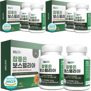 참좋은 보스웰리아 정 식약처 HACCP 인증 콘드로이친 황산 우슬 초록입홍합 부모님 선물 세트 600mg 180정 세트, 3개