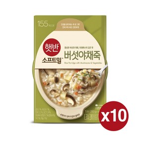 햇반죽 버섯야채죽 280g, 10개