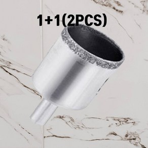 벨카마 1+1 유리 항아리 타일 구멍 타공 드릴비트 홀소 홀쏘 드릴 비트 BIT 32MM, 2개