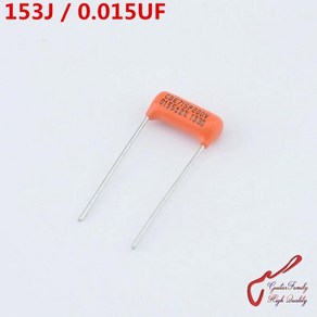 기타부품 GuitaFamily Oange Tone Capacito CDE715P 153J 0.0155UF 200V Fo Electic Guita Bass Cap MADE, [01] 1  Piece, 01 1  Piece, 1개