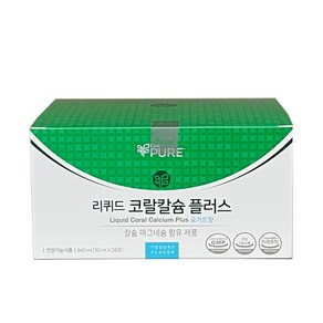 리브퓨어 리퀴드 코랄칼슘 플러스 요거트향 파우치 (30ml X 28포), 840ml, 1개