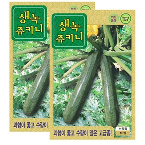 세인화분 생녹 쥬키니 10립 - 호박씨 호박씨앗 조생종, 2개