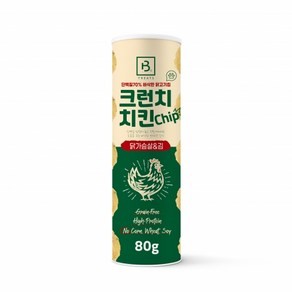 브리더랩 강아지 크런치 치킨 칩 닭가슴살 앤 김 80g, 5개, 닭고기 + 김 혼합맛