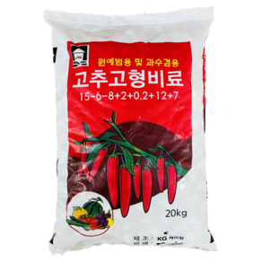 [우야플랜트샵] 고형복합비료 20kg 고추전용 웃거름 추비 고형비료, 없음, 1개