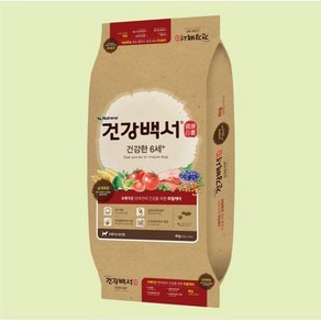 건강백서 생선 건강한 6세 플러스 애견사료, 연어, 10.2kg, 1개