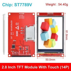 SPI TFT LCD 터치 패널 직렬 포트 모듈 PBC ILI9341 ST7789V 2.8 인치 디스플레이 펜 포함 240x320, 2) ST7789V