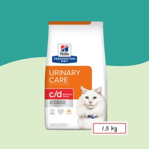 힐스 캣 고양이 처방사료 cd c/d 유리너리 스트레스 1.5kg, 1개