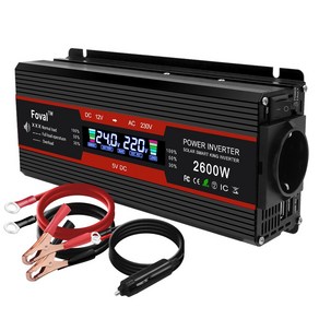 녹원 차량용 인버터 지속출력 1500W 최대출력 2600W 계단파, 1개, 블랙24V