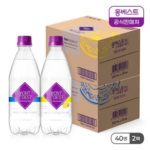 몽베스트 탄산수 플레인+레몬 500mLx40병, 500ml, 40개