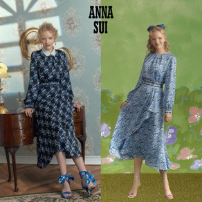 안나수이(ANNA SUI) 라무르 시그니처 패턴 블라우스+스커트 셋업 2종