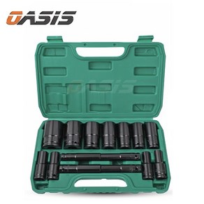 임팩 롱 복스알 15PCS 1/2인치 롱임팩 롱소켓 렌치, 15PCS 세트, 15개