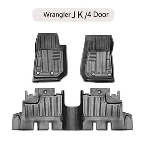 지프 랭글러용 3D TPE LHD 바닥 매트 JK JL 2007 - 2017 2018 2021 발 패드 라이너 카펫 2 도어 4 사하라 루비콘, 3) Wangle JK 4Doo