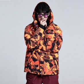 [라시엘로] 남여공용 스키복 보드복 점퍼 자켓 LAZ-813-CAMO ORANGE