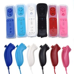 Nintend Wii 게임 리모컨 조이스틱 모션 플러스 포함 2in 1, 1개, 12.light blue Nunchuck