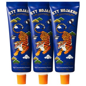 ETT HOJAKDO]#코뻥치약 잇몸치약 _호랑이 스케일링 엣 호작도 치약 총 300g _구취제거 백태제거 치석제거 상쾌한치약 불소 많은 치약 콩알치약 약국치약 파랑치약, 100g, 3개