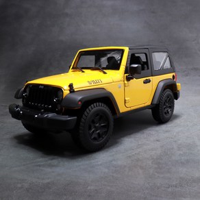 마이스토 1:18 2014 지프 랭글러 다이캐스트 자동차장난감 모형차 jeep, 옐로우, 1개