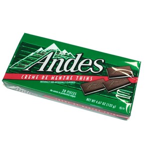 Andes Ceme De Menthe Thins 4.67 oz (Pack of 3) Andes Ceme De Menthe Thins 4.67 온스 (3 팩), 3개, 132g