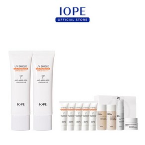[아이오페] [본품용량증정★빠른배송] UV쉴드 선 프로텍터 50ml * 2개 (+선 50ml&스템3 4종키트), 50g