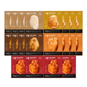 서동 맛에 반했닭 닭가슴살 (통구이마늘4 + 유린기4 + 떡볶이4 + 양념치킨4 + 왕갈비4), 20개, 100g