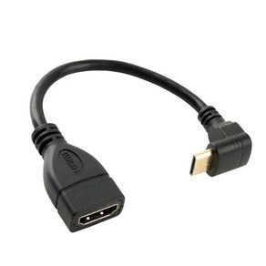 컴스 HDMI F to Mini HDMI M 하꺾임 변환젠더 케이블 SP930, 상세페이지 참조, 1개