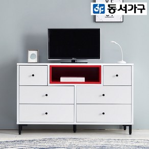 동서가구 아론 1200 높은 거실장 DF915140