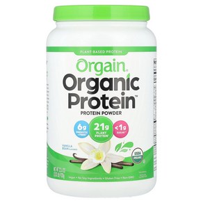 올게인 Oganic Potein 파우더 식물성 바닐라빈 920g(2.03lbs), OGA00325, 1개