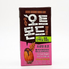 롯데칠성 오트몬드 프로틴 초코 저당 음료, 190ml, 12개