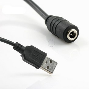 Coms USB DC 전원 케이블 45cm/NA447/USB A(M)-DC잭 외경3.5mm 내경1.3mm(F) 타입, 1개, 45cm