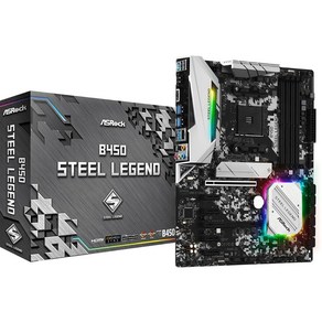 ASRock B450 스틸 레전드 소켓 AM4/ AMD 프로모터리 B450/ DDR4/ 쿼드 크로스파이어X/ SATA3&USB3.1/ M.2/ A&GbE/ATX 마더보드