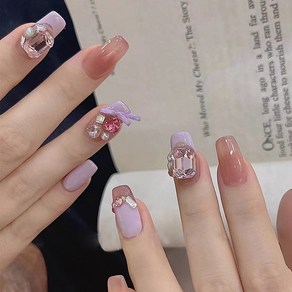 걸스코코 겨울신상 네일팁 인조네일팁 셀프연장 인조 팁, 2개, NAIL-N598