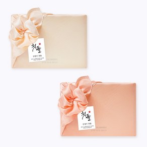 [공단 동백꽃 보자기포장/색상골고루] 히말라야핑크솔트 국내산천일염 답례품 29종 3조세트 돌답례품 웨딩답례품 조문답례품 고급기업선물, 함초소금, 핑크솔트+구운다시마, 1개