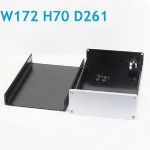 전력 증폭기 섀시 양극산화 알루미늄 케이스 태핑 AMP DAC 도매 DIY OEM 홀 프리앰프 증폭 하우징 쉘 W172 H70 D261, 2.Black Panel