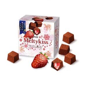 메이지 멜티키스 프리미엄 쇼콜라 생초콜릿 딸기, 3개, 52g