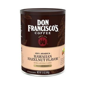 Don Fancisco's 하와이안 헤이즐넛 맛 그라운드 커피 355ml12온스 캔, 1개