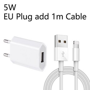 호환 핸드폰무선충전기 무선충전 고속무선충전기 무선충전기 apple oiginal 5w 12w usb 고속 충전기 전원 어댑터 데이터 동기화 케이블 fo 14 13 12 11 p, 5w eu 추가 1m 케이블