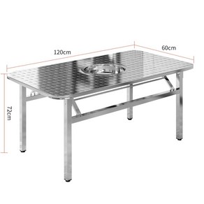 원형 불판테이블 고깃집 스테인레스 포차 식당 접이식