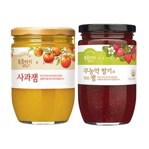 복음자리 사과잼 620g *무농약 딸기잼 500g