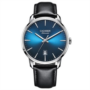 cadisen watch men 자동 기계식 스테인레스 스틸 가죽 방수 비즈니스 일본 nh35a 운동 남자 손목 시계