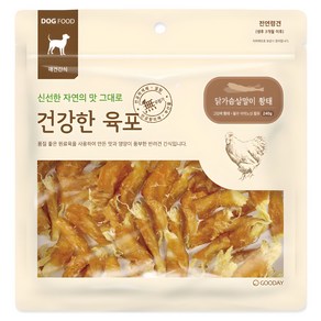 굿데이 강아지 건강한 육포, 닭가슴살말이 황태, 240g, 1개