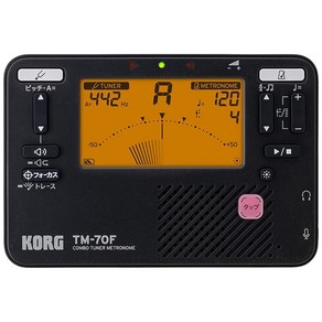 KORG(코르그) 튜너 메트로놈 TM-70F BK 블랙 일제 취주악 브라스 밴드 오케스트라, 1개