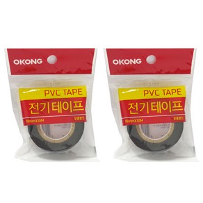 오공 PVC 전기절연 테이프 19mm x 10m, 2개