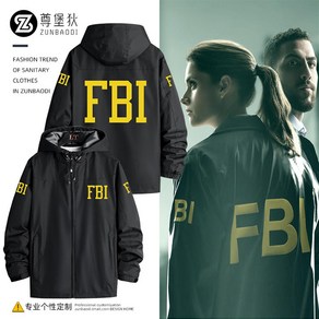 작업복 재킷 바람막이 FBI 근무복 자켓 남녀공용