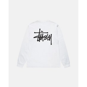 스투시 베이직 긴팔 티셔츠 롱슬리브 로고 화이트 BASIC STUSSY LS TEE White